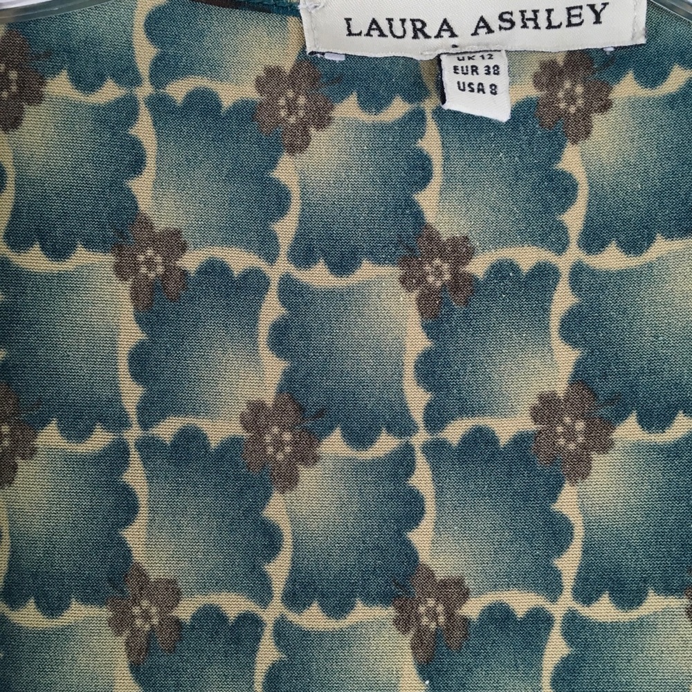 New LAURA ASHLEY WRAP TIE DRESS 8 - Picture 3 of 4